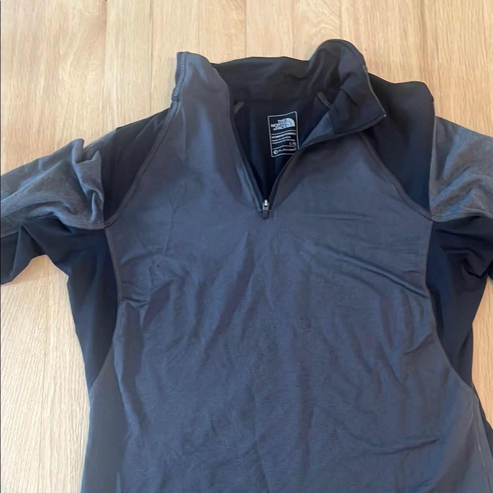 The North Face Charcoal and Black Quarter-Zip Pullover